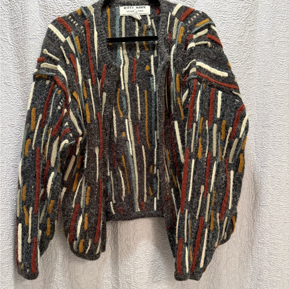 Multicolor Patterned Knit Sweater - image 7